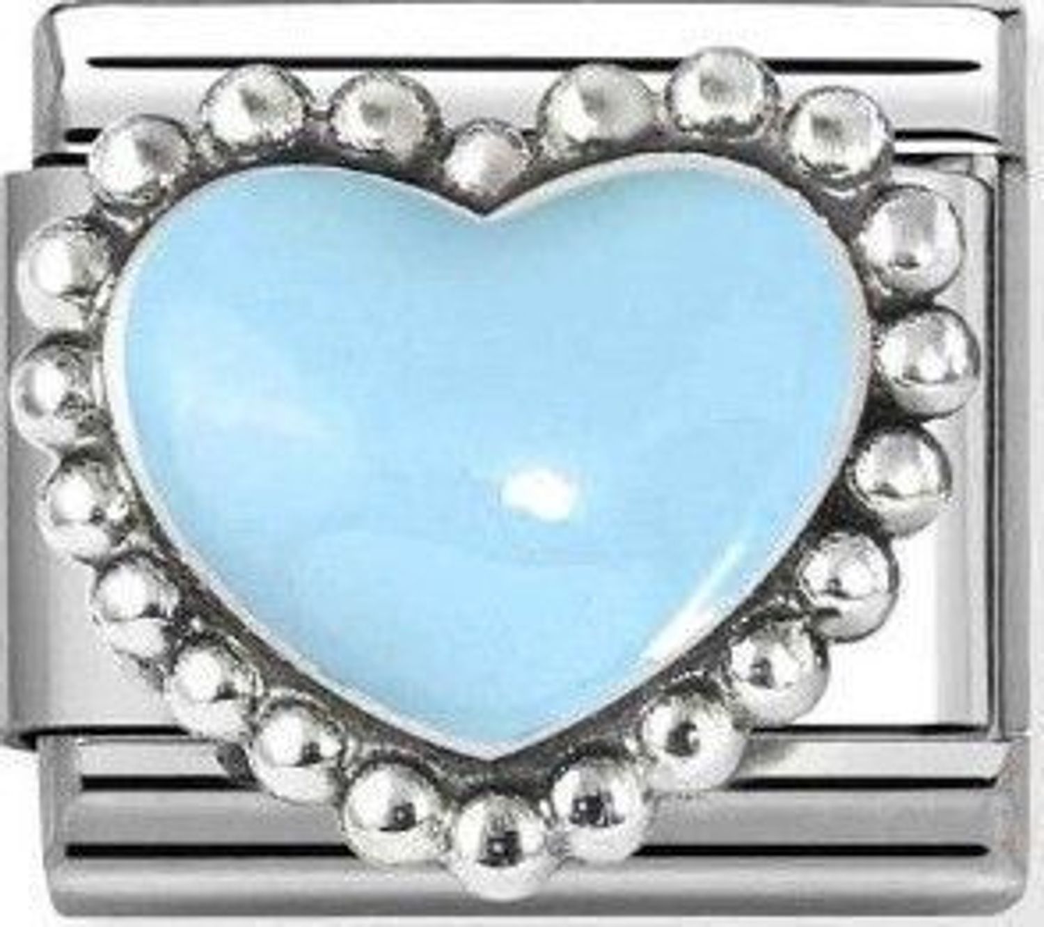 Zawieszka Nomination Link 925 srebro Niebieskie serce 330204 34.jpg